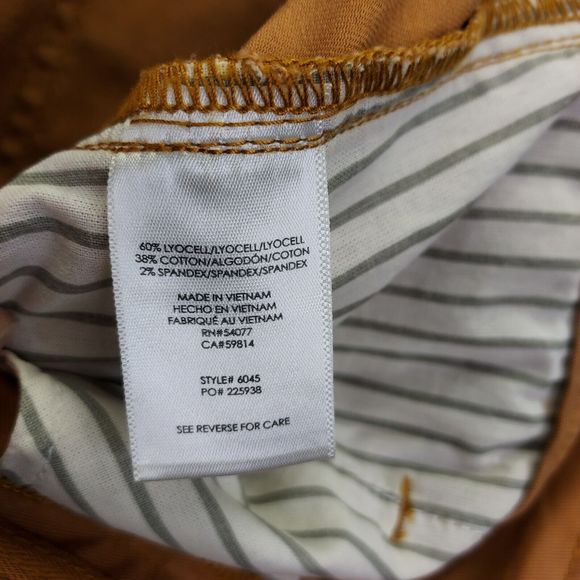 Cabi Cargo Pants Women's 6 Paper Bag Chino Cashew Brown Canvas High Rise no belt - Picture 9 of 15